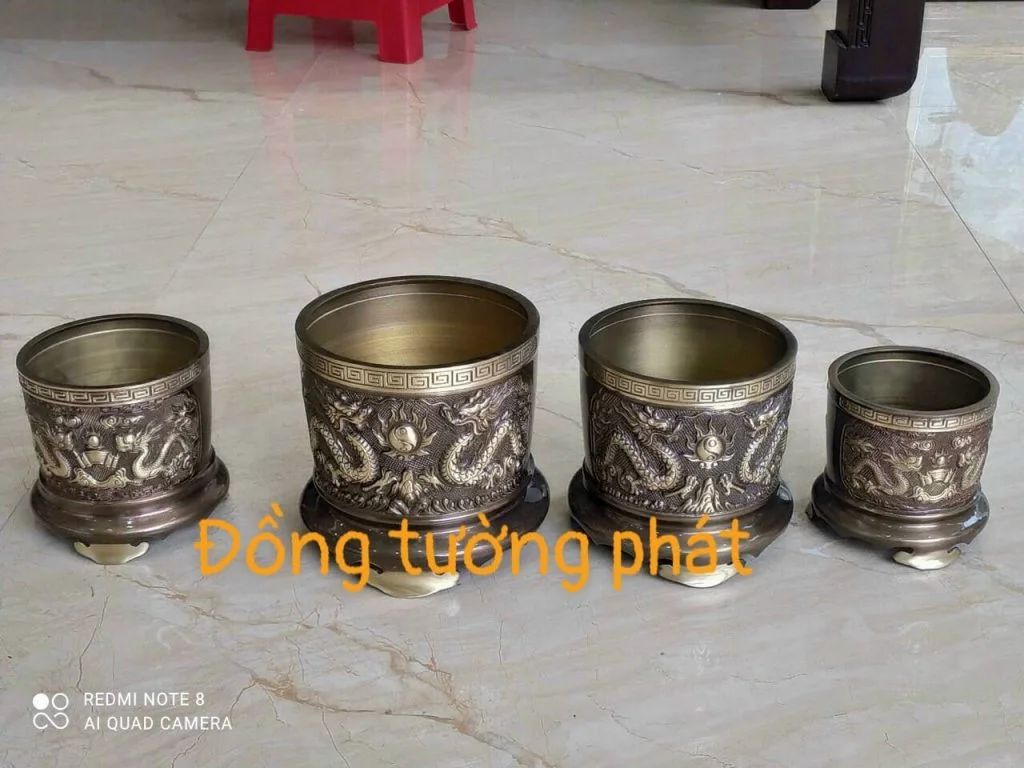 Bát Hương Bằng Đồng kt 25 bát hương bằng đồng