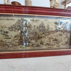 Tranh Cội Nguồn Quê Hương Bằng Đồng Dày KT: Rộng 2m3x1m2