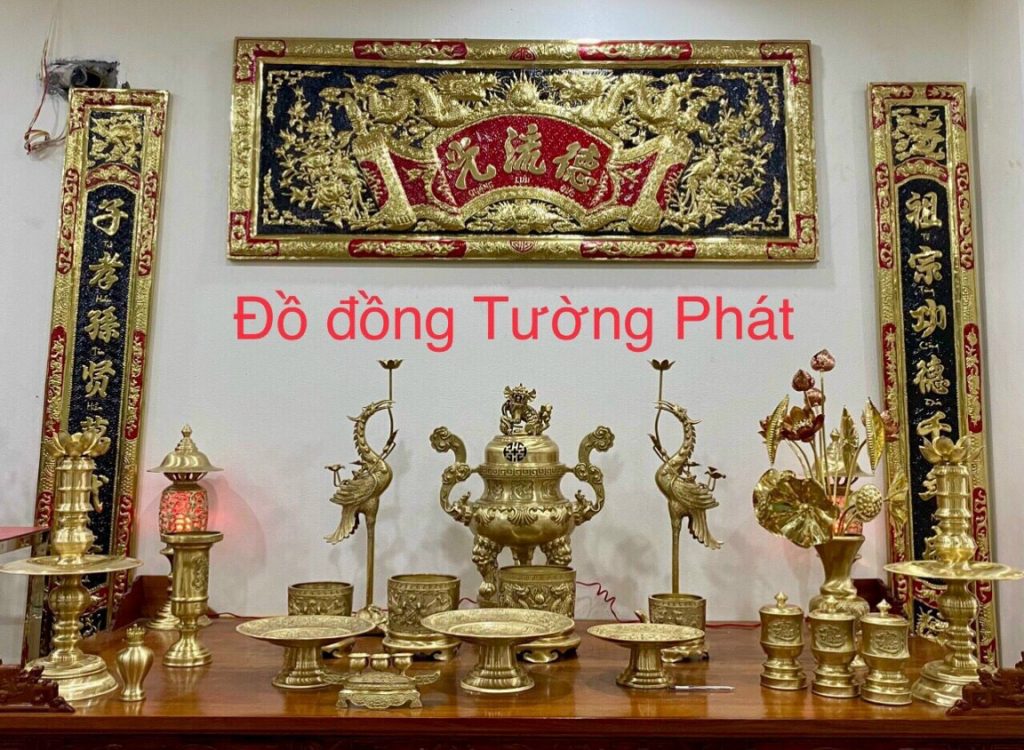 Làng Nghề Đúc Đồng Nổi Tiếng Việt Nam bộ đồ thờ gia tiên