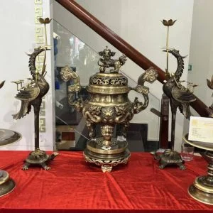 giá bộ đỉnh đồng hun giả cổ