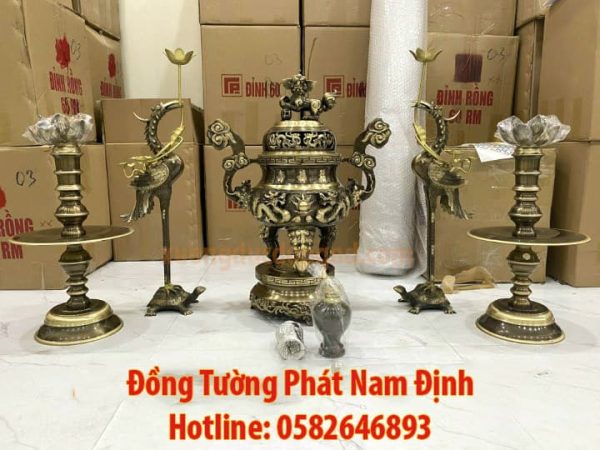 Bộ Đỉnh Đồng Hun 65cm