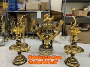 101+ Mẫu Ngũ Sự Đồng Giá Dưới 12tr Đỉnh Đồng Ngũ Sự 70cm Dát Vàng 24k