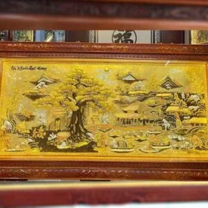 Tranh đồng quê là những tác phẩm nghệ thuật mô tả cảnh đẹp, sinh hoạt và đời sống của làng quê Việt Nam, được làm bằng đồng dâtf 6 rem