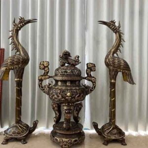 Đỉnh đồng thờ tam sự cao cấp chuẩn phong thủy