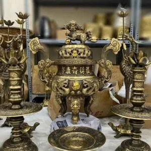 Ngũ Sự Đỉnh Đồng Cao 60cm