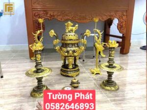 101+ Mẫu Ngũ Sự Đồng Giá Dưới 12tr Bộ đỉnh đồng 5 món dát vàng