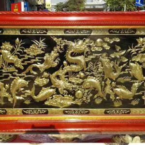 Tranh Đồng Cá Chép Vượt Vũ Môn