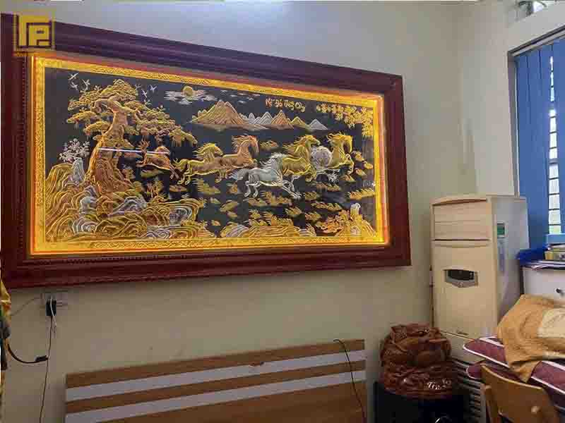 Báo Giá Tranh Đồng Vinh Quy Bái Tổ Dát Vàng 24k Tranh đồng Phong Thủy