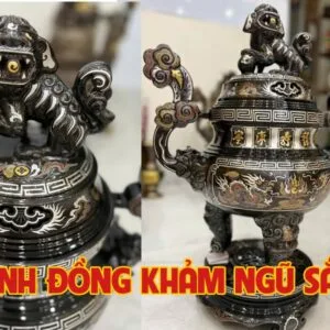 Đỉnh đồng Khảm Ngũ Sắc