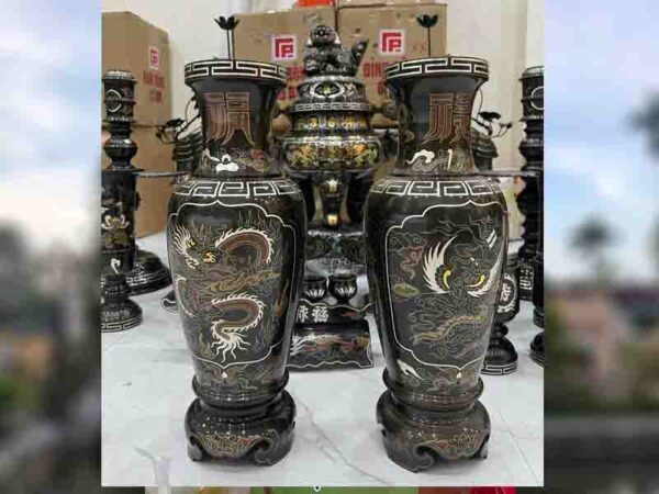 Lọ Hoa Bằng đồng Ngũ Sắc