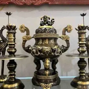 Bộ Đỉnh Đồng Ngũ Sự Cao 57cm