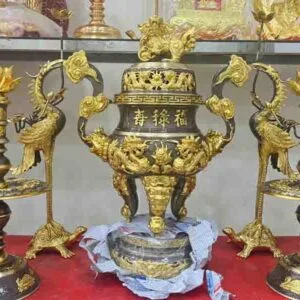 Ngũ Sự Dát Vàng 65cm Dát Vàng Đỉnh đồng ngũ sự dát vàng 24k