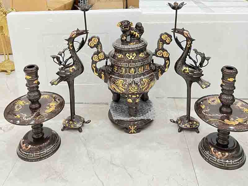 Ngũ Sự đỉnh đồng Khảm Ngũ Sắc