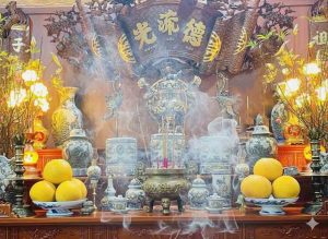 Bộ Đỉnh Đồng Song Long Được Dát Vàng