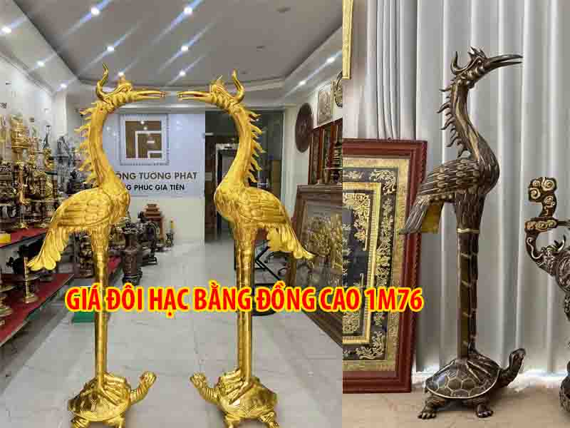 Đôi Hạc Bằng Đồng Cao 1m76Đôi Hạc 1m76 Được Đặt Ở Đâu