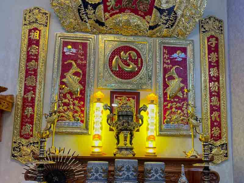 Trọn Bộ Đỉnh Đồng Dát Vàng 24k